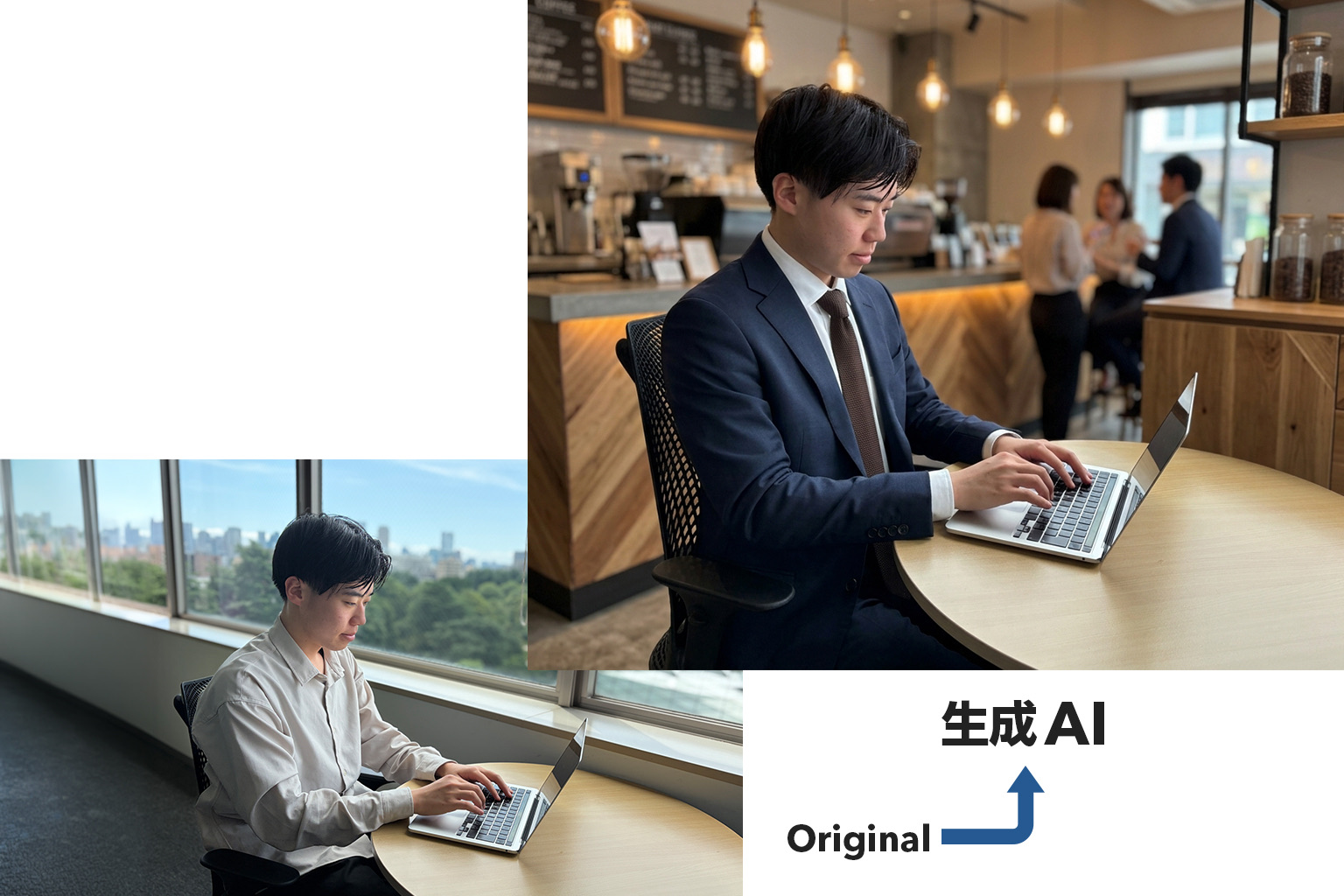 クライアント専用のデータベースや制作ルールを学習した画像生成AIを開発。専用UIと組み合わせることで、品質を保ちながら制作業務の効率化を実現します。の制作事例